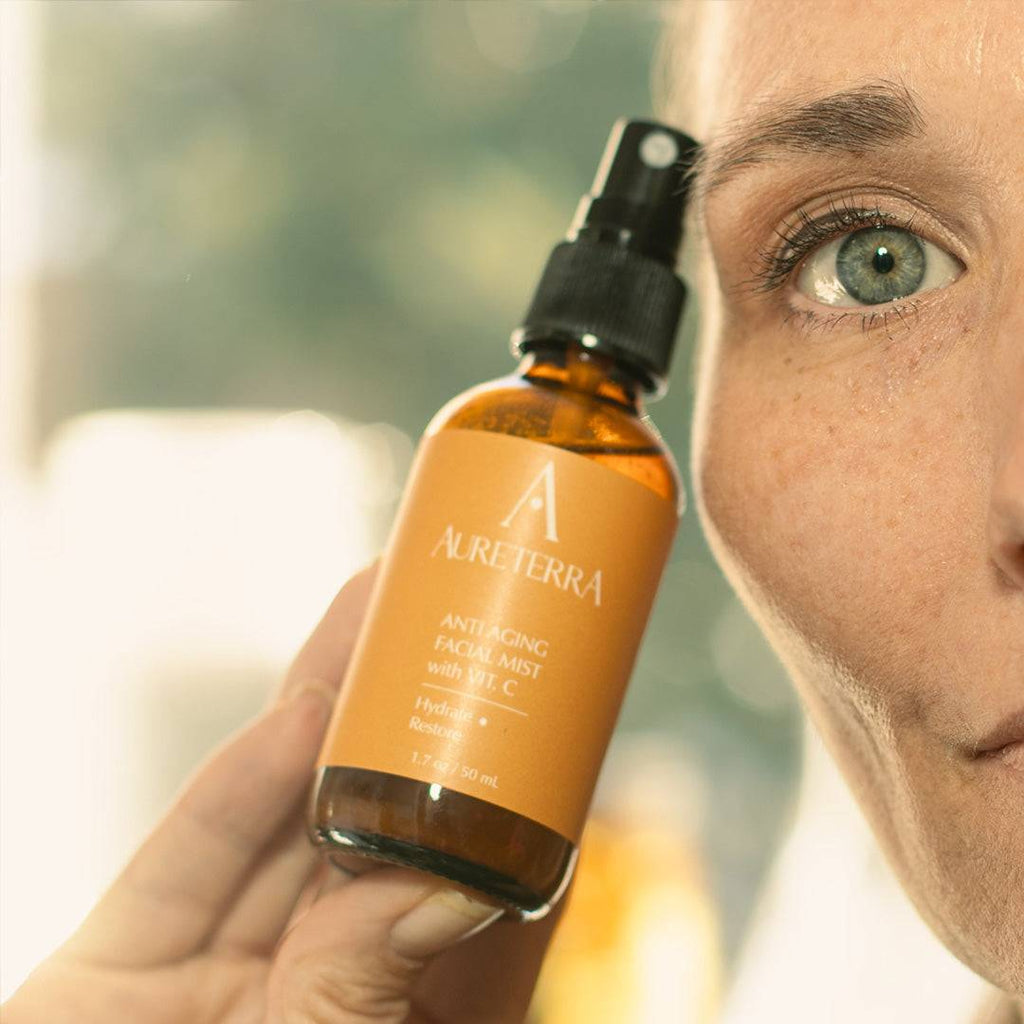 Vitamin C facial mist with solar-infused botanicals – brightening and anti-aging hydration by Aureterra